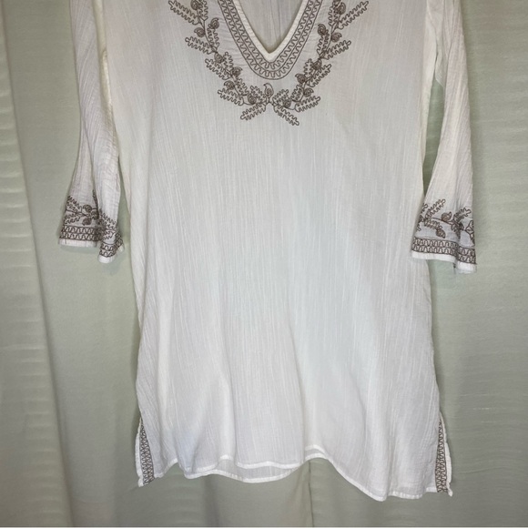 Old Navy Cotton Gauge Embroidered Tunic - Picture 3 of 10